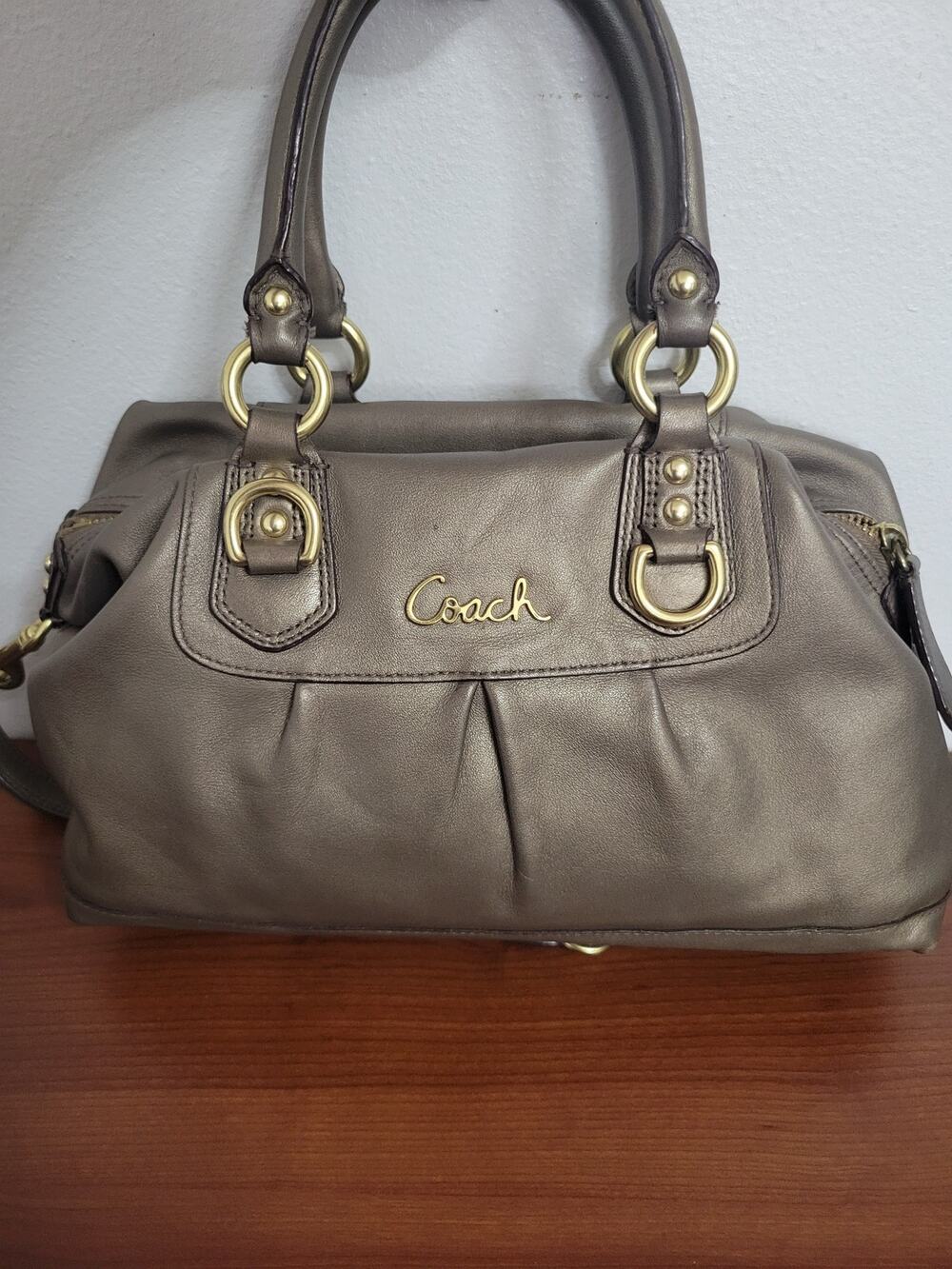 Coach Ashley Metallic Leather Bag